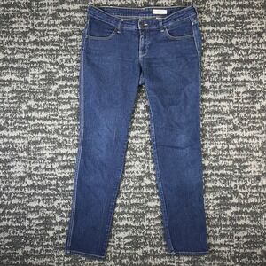 H&M Slim Leg Jeans Women 31x32 Dark Wash Low Rise Stretch Denim